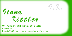 ilona kittler business card